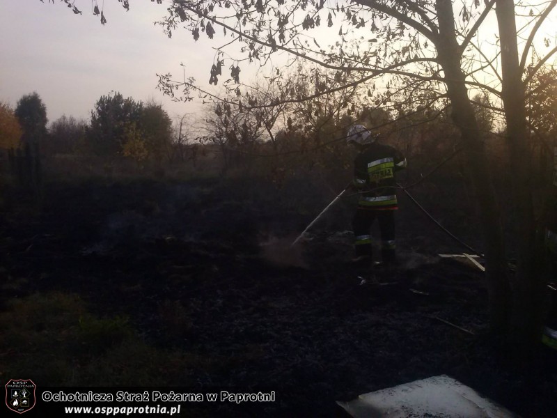 Pożar w miejscowości Maszna