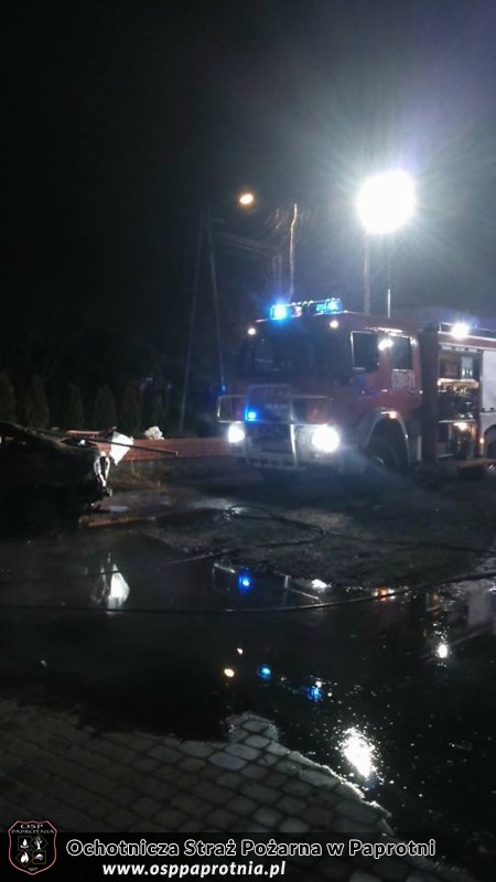  Pożar garażu w miejscowości Paprotnia.