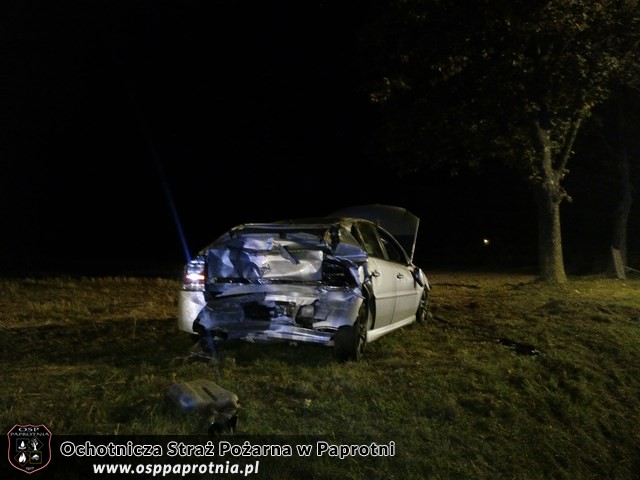 Wypadek na trasie E92 w miejscowosci Chrzczany