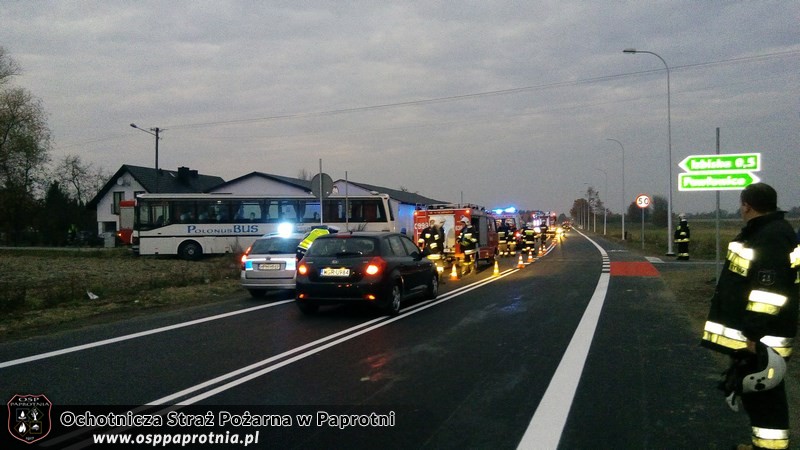 Wypadek na drodze Paprotnia Kampinos