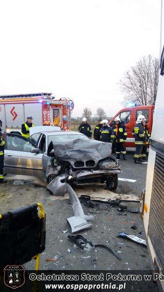 Wypadek na drodze Paprotnia Kampinos