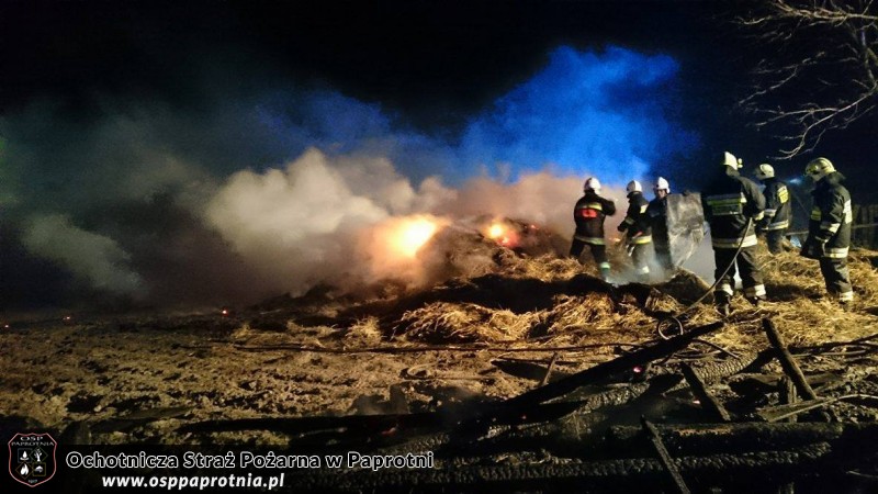 Pożar stodoły w Serokach 