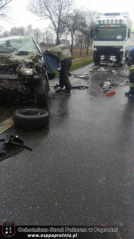 Wypadek w  Kożuszkach-Parcel