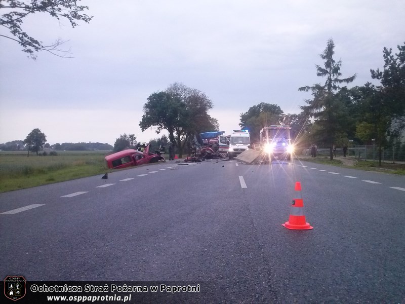 Wypadek na  E92 w miejscowości Liśice