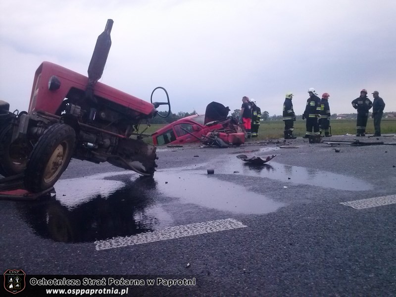 Wypadek na  E92 w miejscowości Liśice