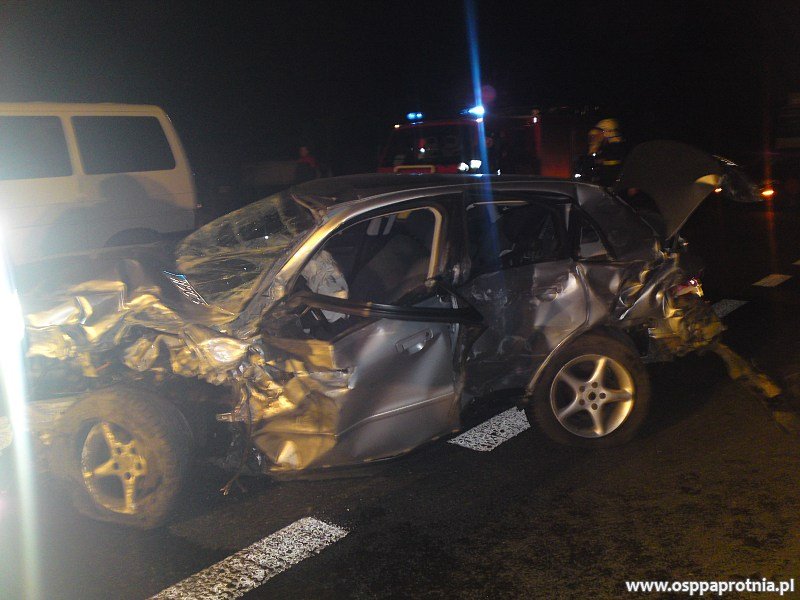 Wypadek drogowy w Paprotni
