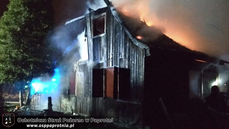Pożar pustostanu w Sochaczewie