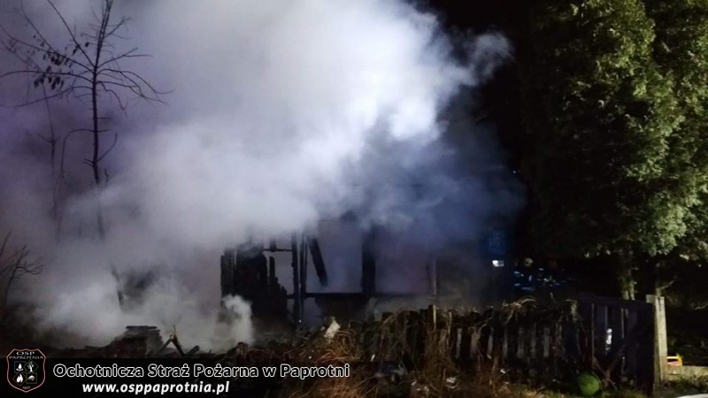 Pożar pustostanu w Sochaczewie
