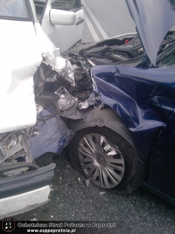 Wypadek samochodowy Paprotnia