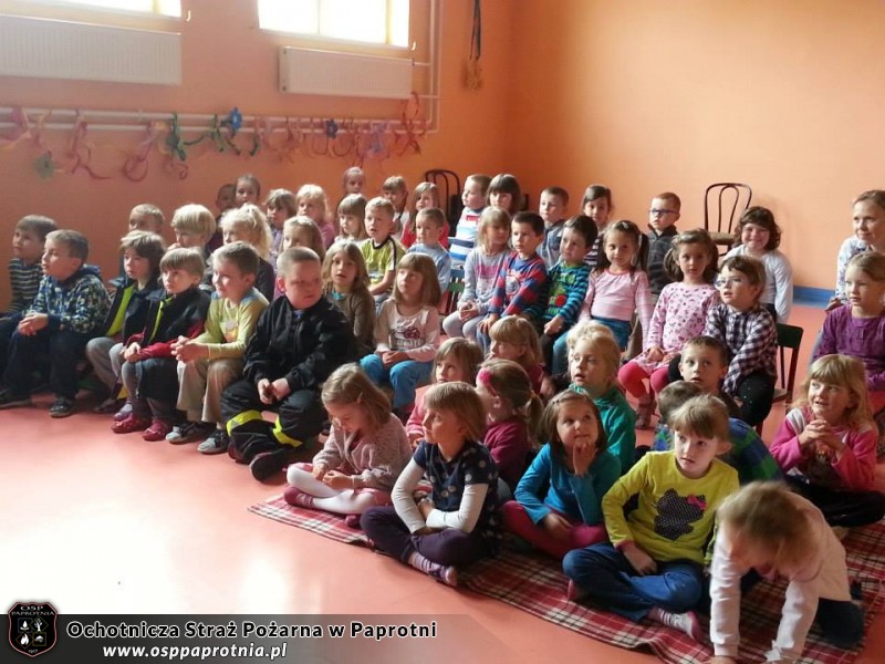 OSP Paprotnia w przedszkolu w Czarnowie