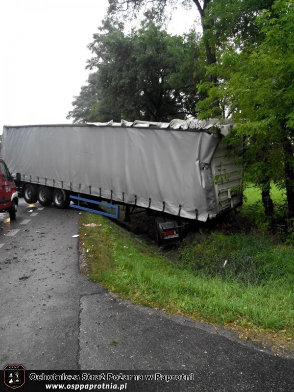 Wypadek drogowy w Chrzczanach