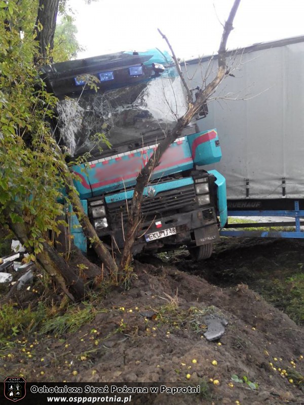 Wypadek drogowy w Chrzczanach